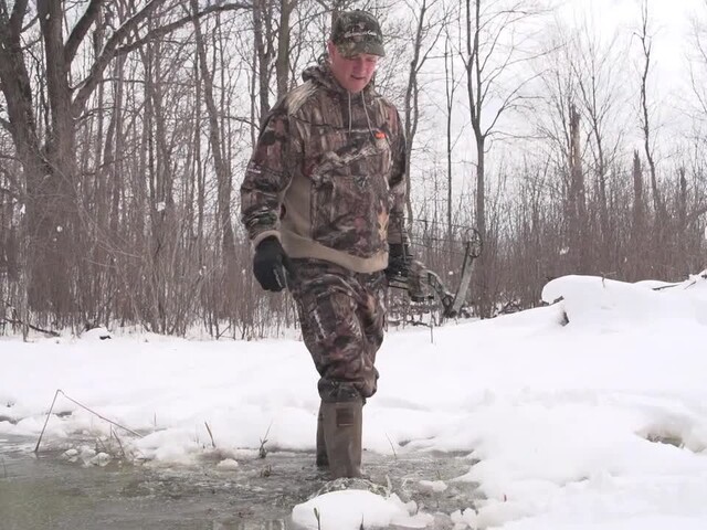 Men's Guide Gear® Waterproof 400 gram Thinsulate™ Ultra Insulated Canvas Top Rubber Boots Realtree AP® / Brown - image 4 from the video